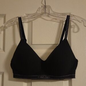 Calvin Klein Black Cotton Wireless Bra